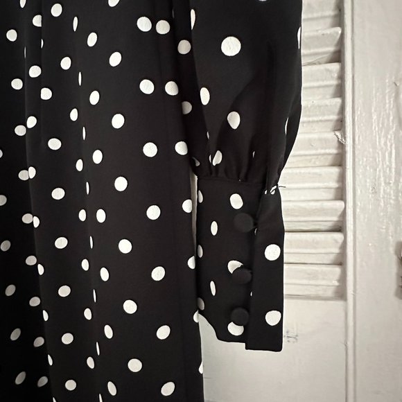 ASOS DESIGN Ruched Waist Detail Jumpsuit in Dot Print - Size 2 ($64) - Picture 8 of 11